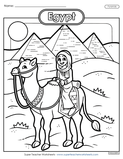 Coloring Page: Pyramids