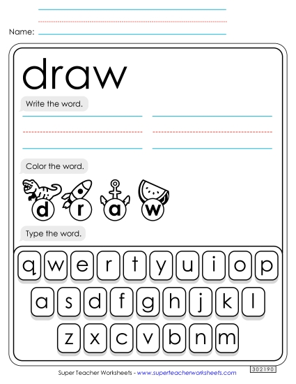 Write, Color, Type: Draw