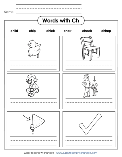 Writing Words with CH