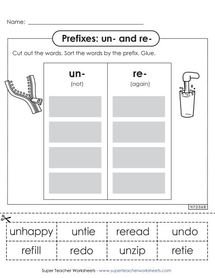 Prefixes Cut and Paste (un- and re-)
