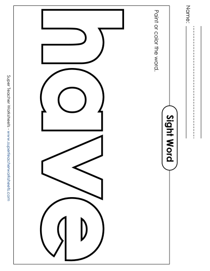 Paint or Color: Have