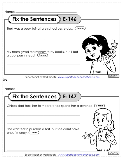 Fix the Sentences E-146 through E-150