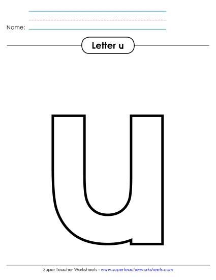 Outline - Lowercase u