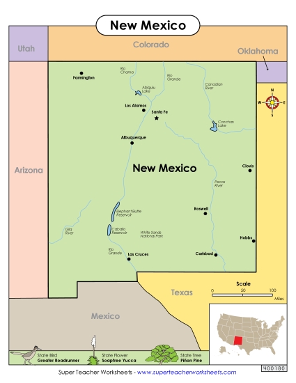 Map of New Mexico