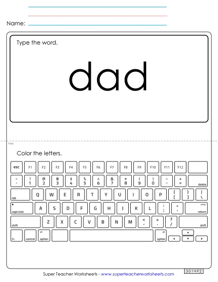 Type the Word: Dad