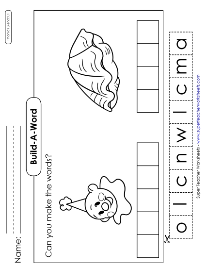 Build-a-Word #2: Clown and Clam