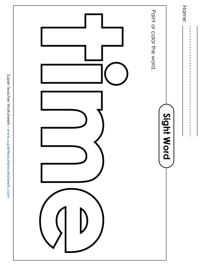 Paint or Color: Time