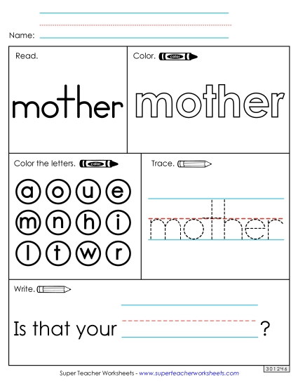 Worksheet 1: Mother