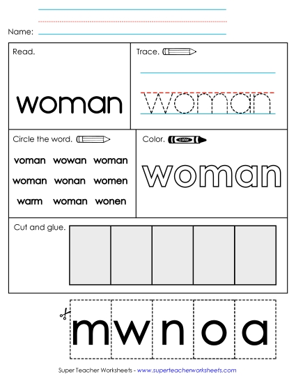 Worksheet 2: Woman