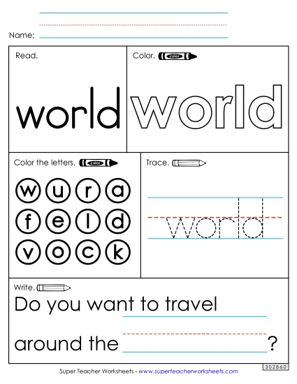 Worksheet 1: World