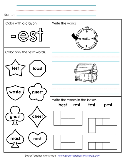 Worksheet 1 (-est Words)