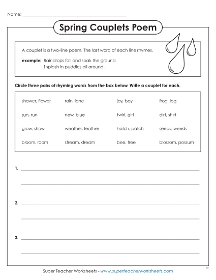 Spring Couplets Writing