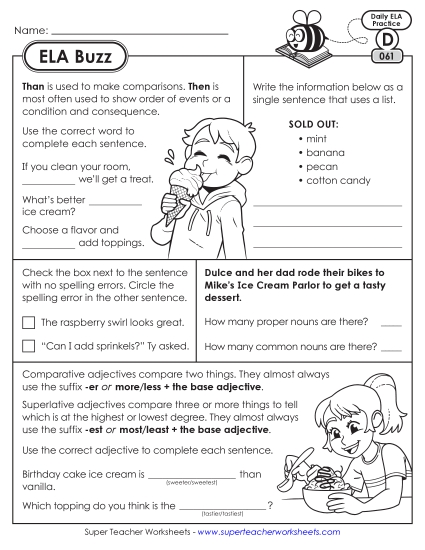 ELA Buzz: Week 13<br>Worksheets 61 through 65