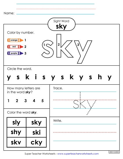Worksheet 4: Sky