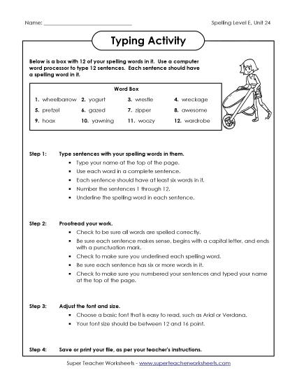 Typing Sentences (E-24)