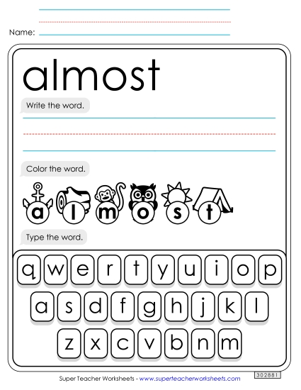 Write, Color, Type: Almost