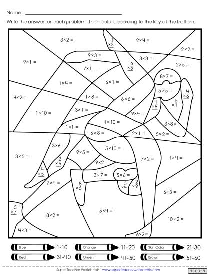 Double Mystery Picture (Multiplication)