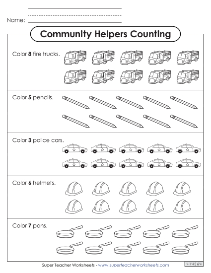 Count and Color Worksheet 1