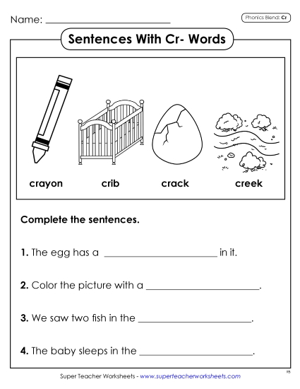 Sentences with CR Words
