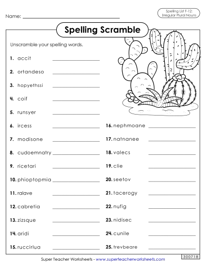 Word Scramble (F-12)