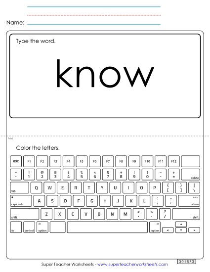 Type the Word: Know