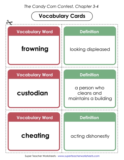 Vocabulary Cards for Chapters 3-4