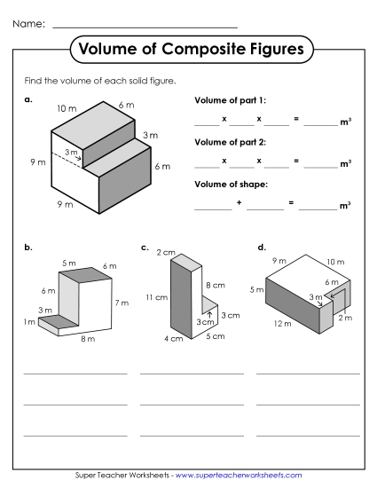 Volume of Composite Figures (Basic)
