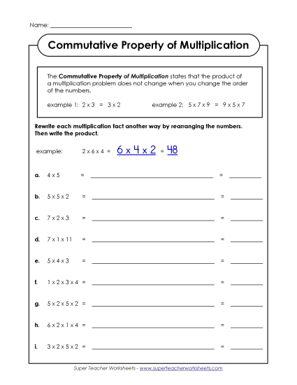 Commutative Property