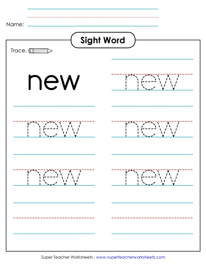 Trace the Word: New