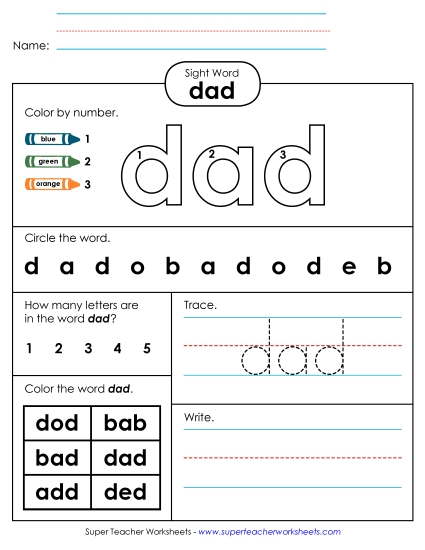 Dad (Sight Word)