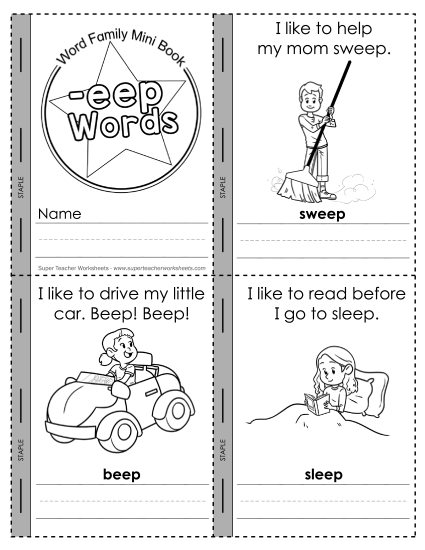 Mini-book: -eep Words