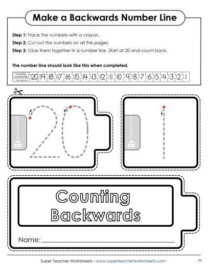 Make a Reverse Number Line (20 to 1)