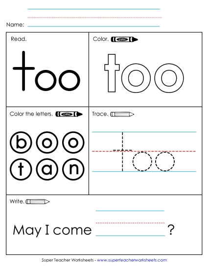 Worksheet 1: Too