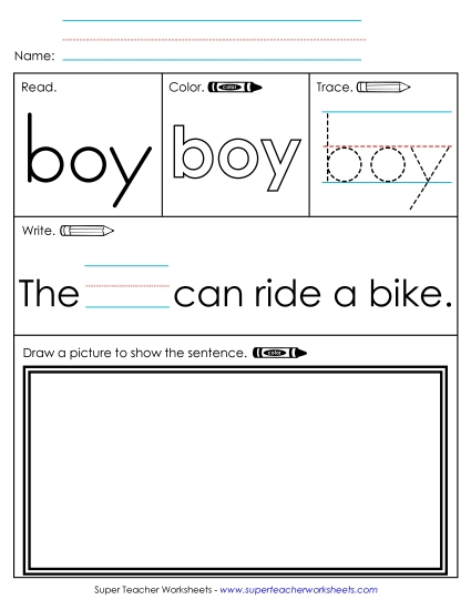 Worksheet 3: Boy