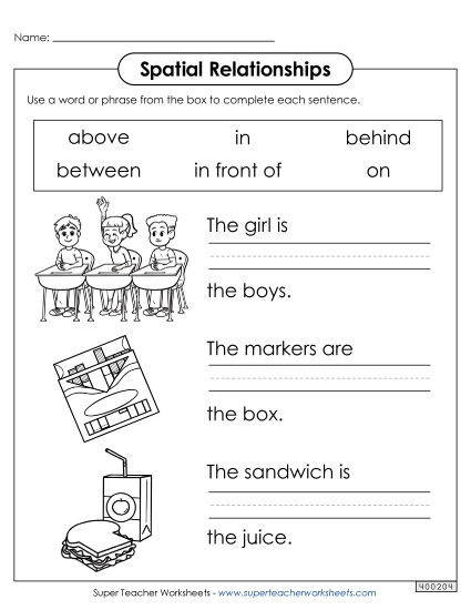 Spatial Relationships at School