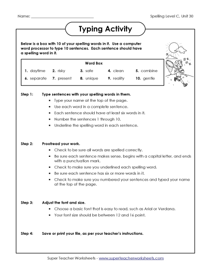 Typing Sentences (C-30) 
