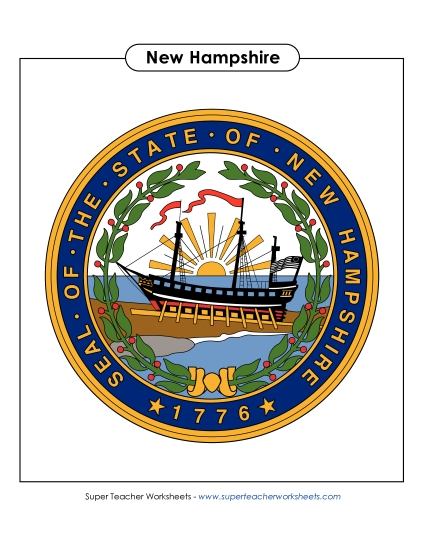 New Hampshire State Seal (Full-Color Version)