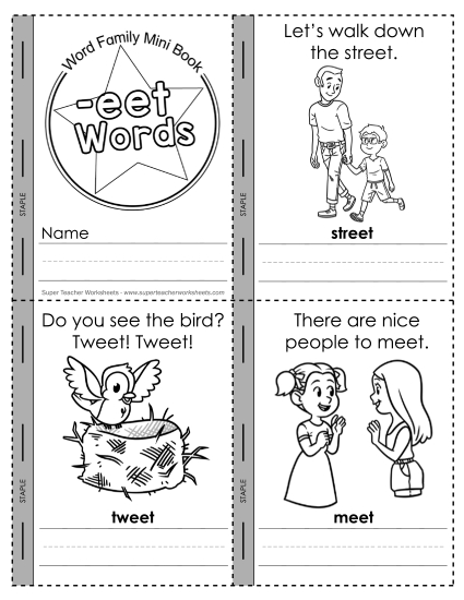 Mini-book: -eet Words