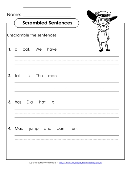 Scrambled Sentences (A-1)