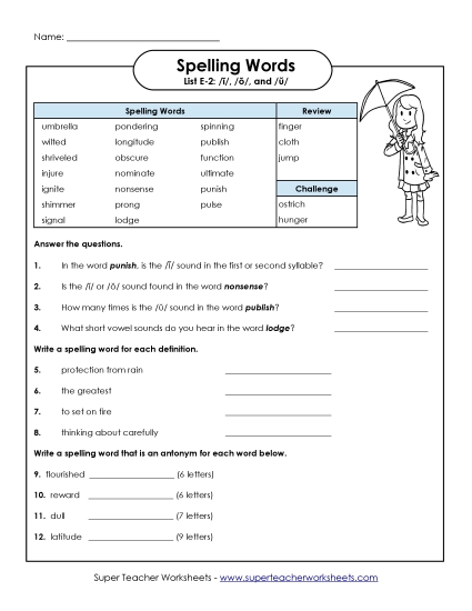 Question Worksheet (E-2)