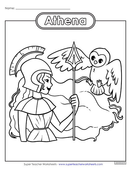 Coloring Page: Athena