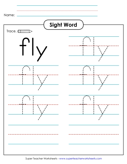 Trace the Word: Fly