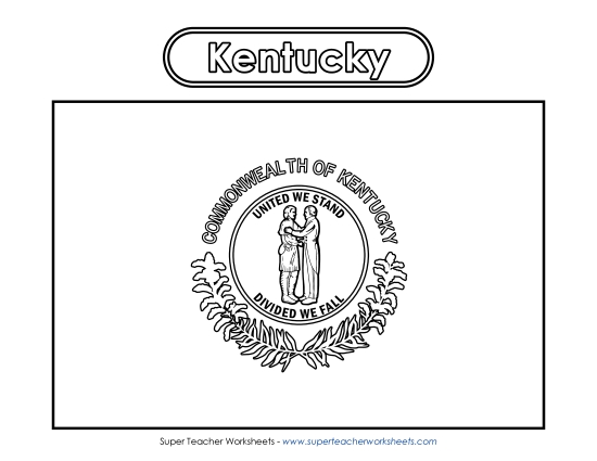 Kentucky Flag Coloring Page