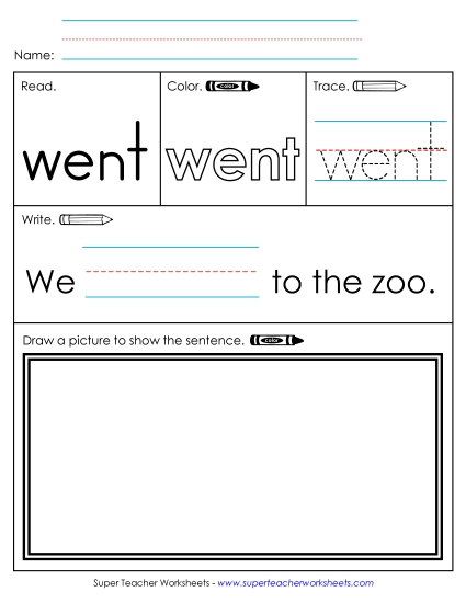 Worksheet 3: Went