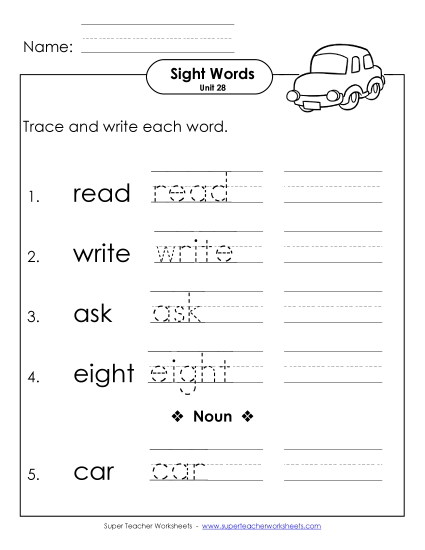 Read, Trace, Write (Unit 28)