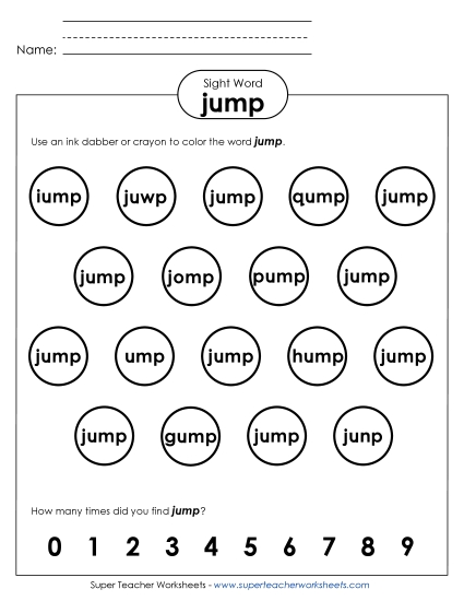 Dab or Color: Jump