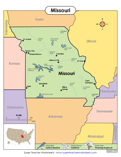 Map of Missouri