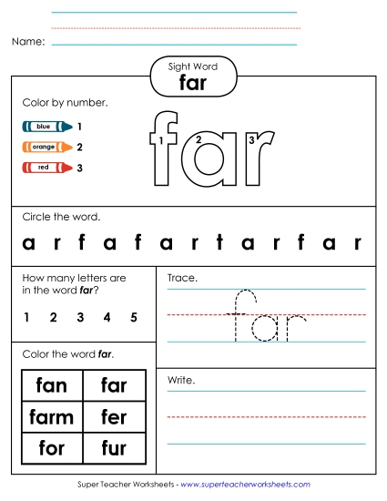 Worksheet 4: Far