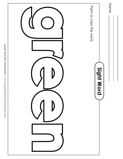 Paint or Color: Green