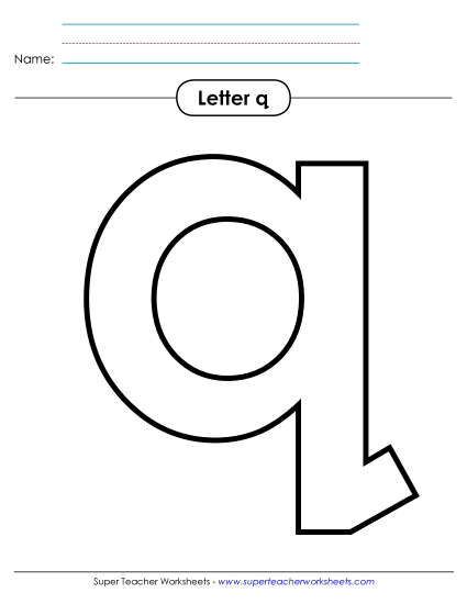 Outline - Lowercase q (Pointed Q)